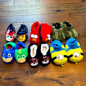 Size 7/8 boys slippers set of 6 pairs